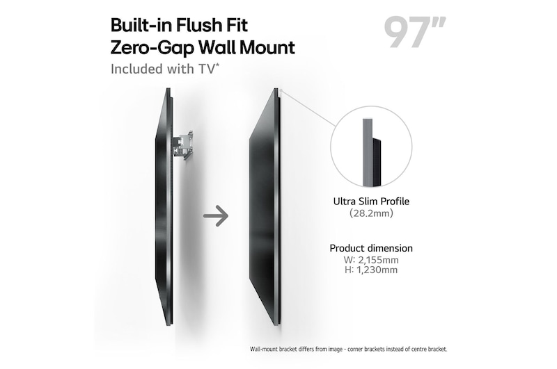 Slightly angled view of LG OLED evo AI C5 4K Smart TV.