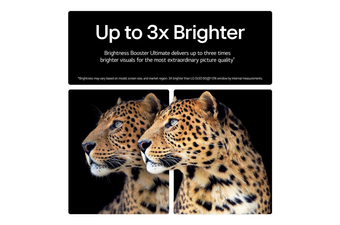 The alpha 9 AI Processor Gen8 lights up with different shades of blue and bolts of light shoot out from it highlighting its circuits. Performance statistics are visible. 1.7 times greater AI neural processing, NPU. 1.7 times faster operation, CPU. 2.1 times improved graphics, GPU.