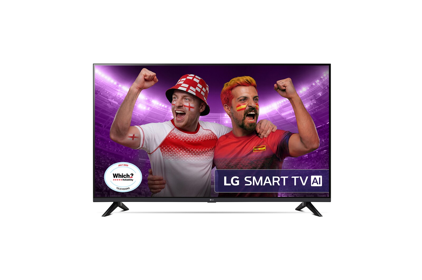 Front view of 43 inch LG FHD AI LR60 Smart TV 43LR60006LA