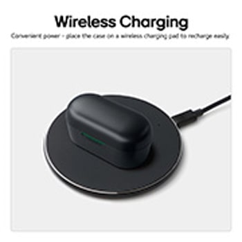 cradle front view with earbuds inside