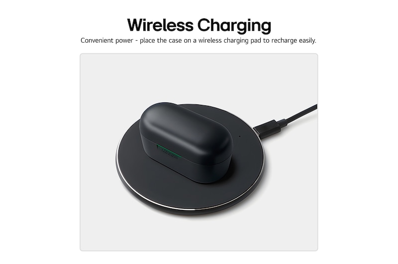 cradle front view with earbuds inside