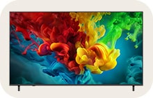 This is the front view of the LG QNED82 TV.	