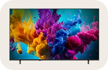 This is the front view of the LG QNED8S TV.	
