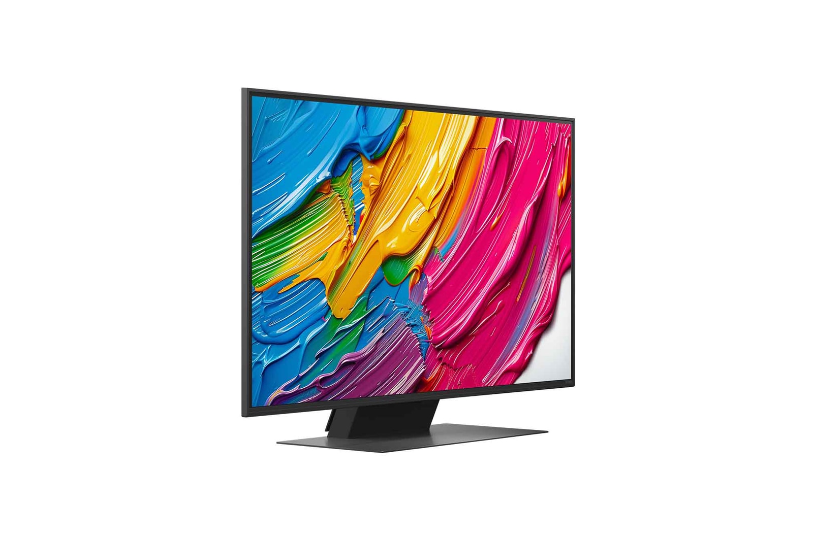 Rear view of LG QNED80 TV