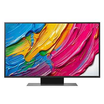 Front view of LG QNED80 TV, 