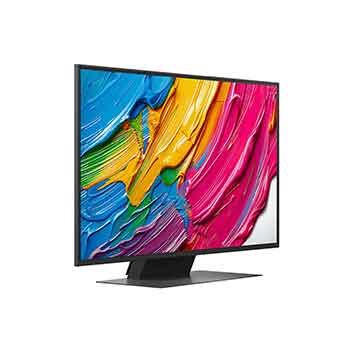 Rear view of LG QNED80 TV