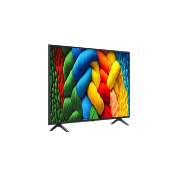 Slightly-angled right-facing side view of LG NanoCell TV.