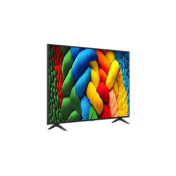 Slightly-angled right-facing side view of LG NanoCell TV.