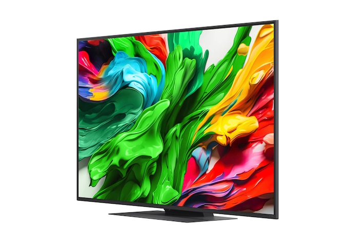 Left-facing side view of LG QNED evo TV 