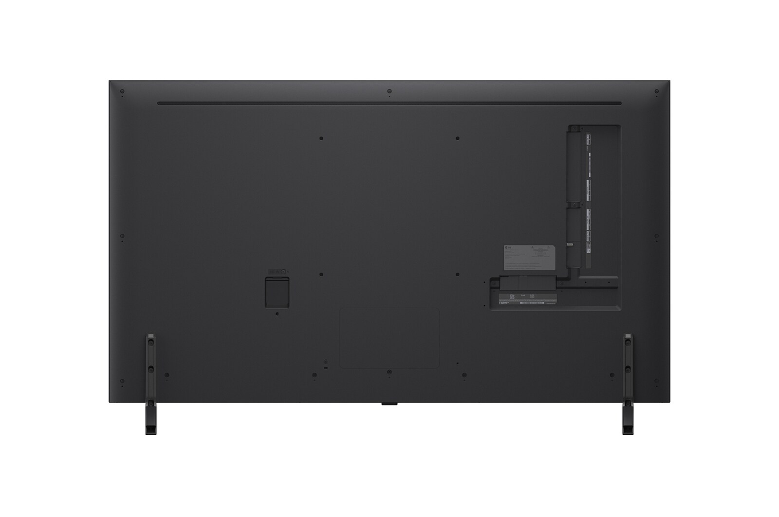 Rear view of LG QNED evo TV