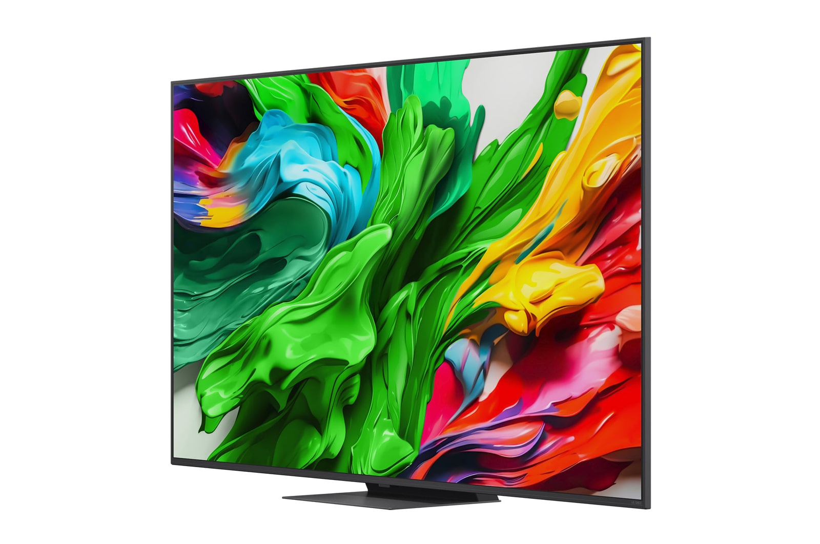 Left-facing side view of LG QNED evo TV 