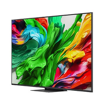 Left-facing side view of LG QNED evo TV 
