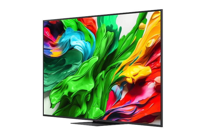 Left-facing side view of LG QNED evo TV 