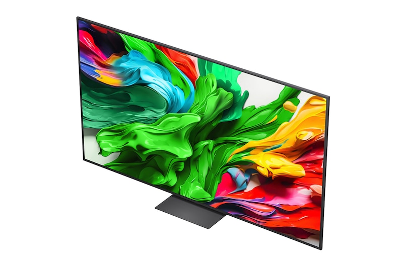 The alpha 8 AI Processor Gen2 lights up orange and pink, and colorful bolts of light shoot out from it. The title talks about how the processor delivers 4K quality, stunning color and brightness. Image text reads approximately 1.7 times NPU greater Al Neural Processing and 1.4 times CPU Faster Operation.