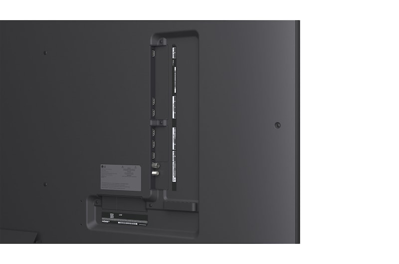 LG AI Magic Remote in the foreground. The AI button icon is highlighted. In the background is the LG webOS UI. The mouse cursor implies that the remote is in use. Text explains how the remote's functions and controls make navigating webOS easy.