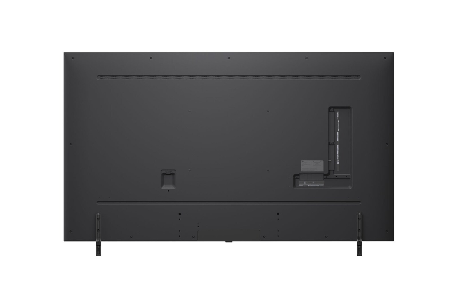 Rear view of LG QNED evo TV