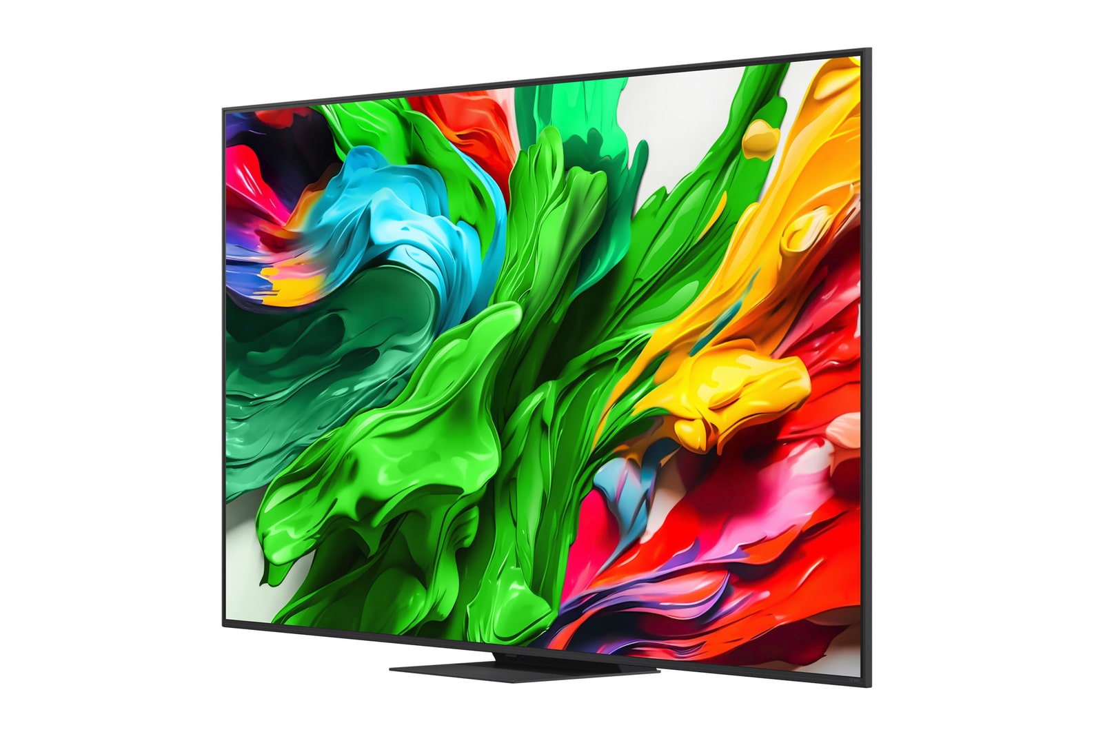 Left-facing side view of LG QNED evo TV 