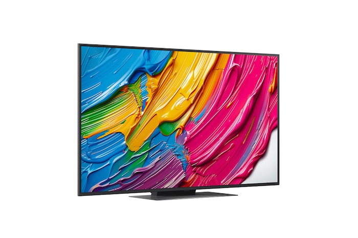 Rear view of LG QNED80 TV