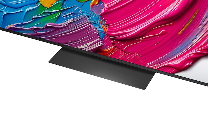 Perspective from the inside of a cave looking out to its entrance where a blue sky and horizon can be seen. The whole scene is split in half to show the capability of QNED's Advanced Local Dimming. On one side, the colors and detail are washed out and the visuals seem muddy. The label says, Conventional LED. The other side has great blacks, better contrast, brightness and color. The label says Advanced Local Dimming. The title talks about how Advanced Local Dimming provides a sharper picture.