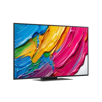 Rear view of LG QNED80 TV