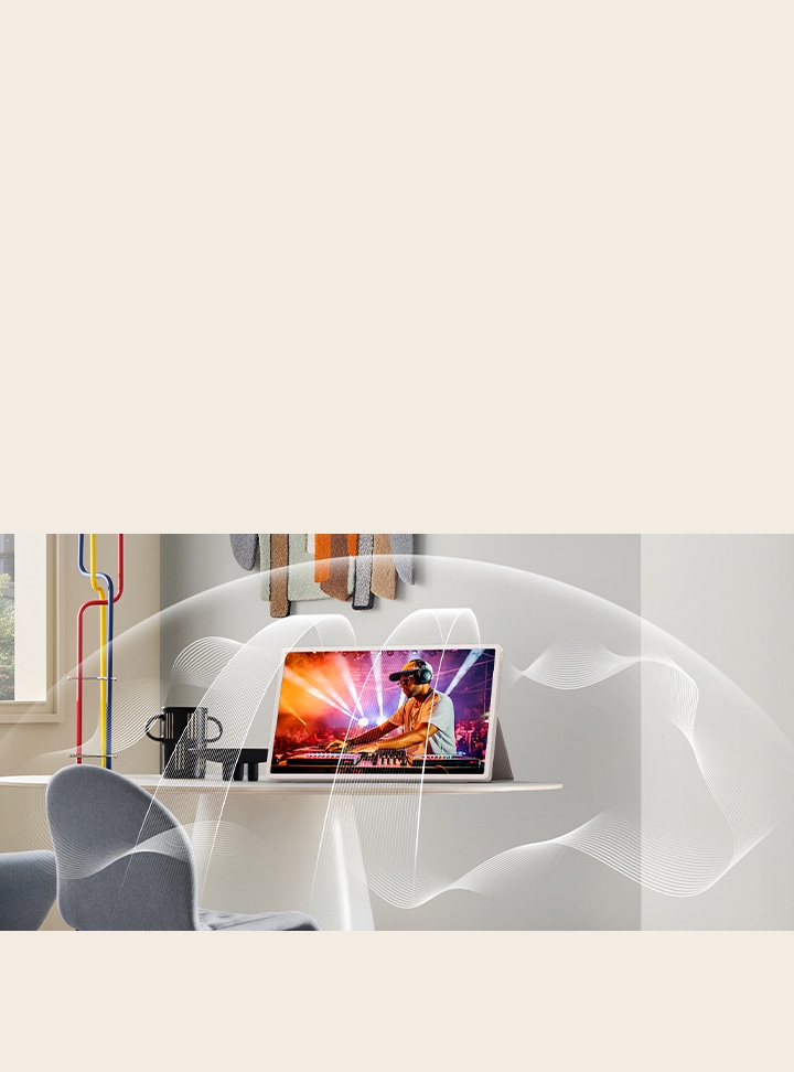 Hình ảnh sóng âm lan tỏa từ LG StanbyME 2.