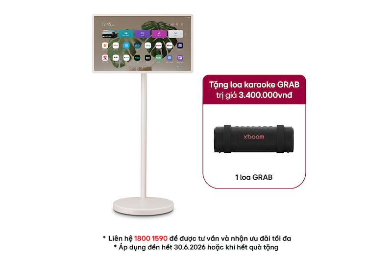 Hình ảnh mặt trước của Màn hình Giải trí Di động 27 inch LG StanbyME 2 27LX6TDGA