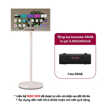 Hình ảnh mặt trước của Màn hình Giải trí Di động 27 inch LG StanbyME 2 27LX6TDGA