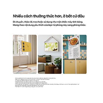 Màn hình Giải trí Di động LG StanbyME 2 Max LX6 được giới thiệu trong nhiều không gian sống khác nhau, làm nổi bật thiết kế màn hình tháo rời và siêu di động, cho phép sử dụng linh hoạt ở bất cứ đâu - đặt cạnh cửa sổ, treo tường như một món đồ trang trí hoặc thưởng thức nội dung ở mọi không gian.