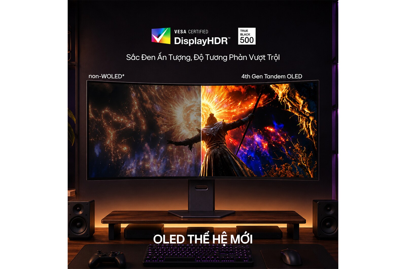 Màn hình gaming OLED 5K2K 45-inch UltraGear evo GX9 – màn hình 45 inch đầu tiên trên thế giới tích hợp công nghệ AI Upscaling