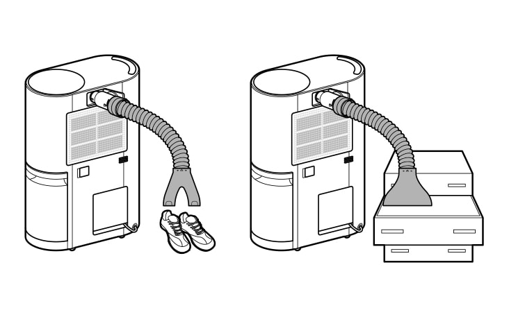 đây là bước 5 Nối dài ống sao cho ống hướng về hướng sấy khô mong muốn