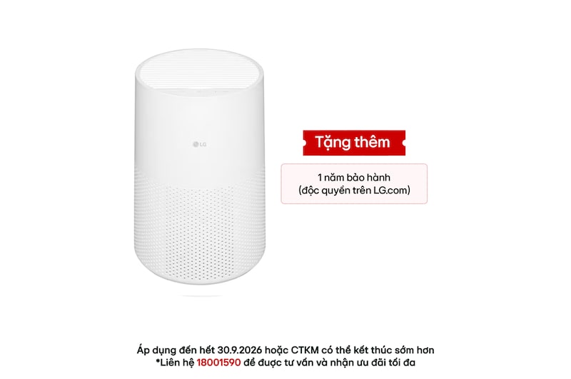 Hình ảnh mặt trước của Máy lọc không khí AeroMini 360˚ màu trắng | AS30GGW1A AS30GGW1A