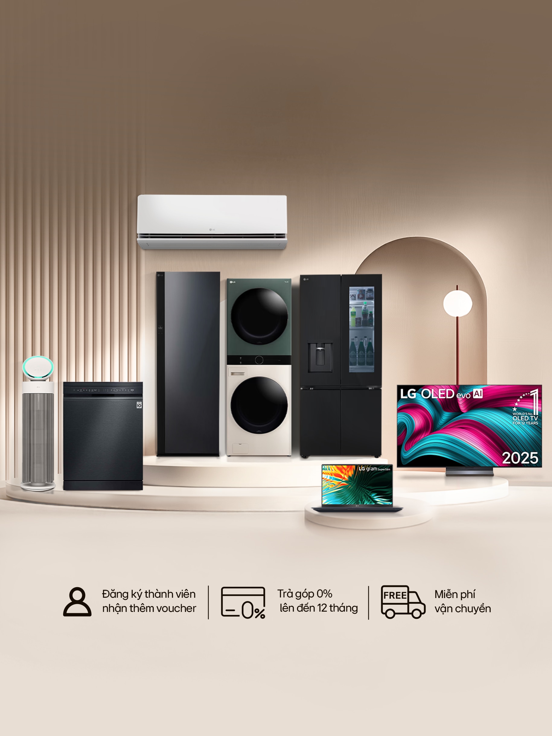 Banner ưu đãi giữa tháng của LG
