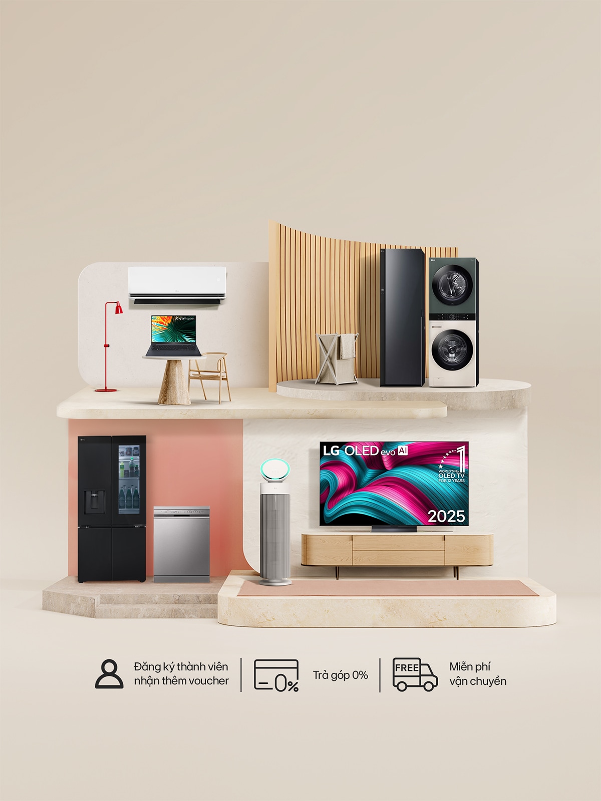 Banner ưu đãi giữa tháng của LG