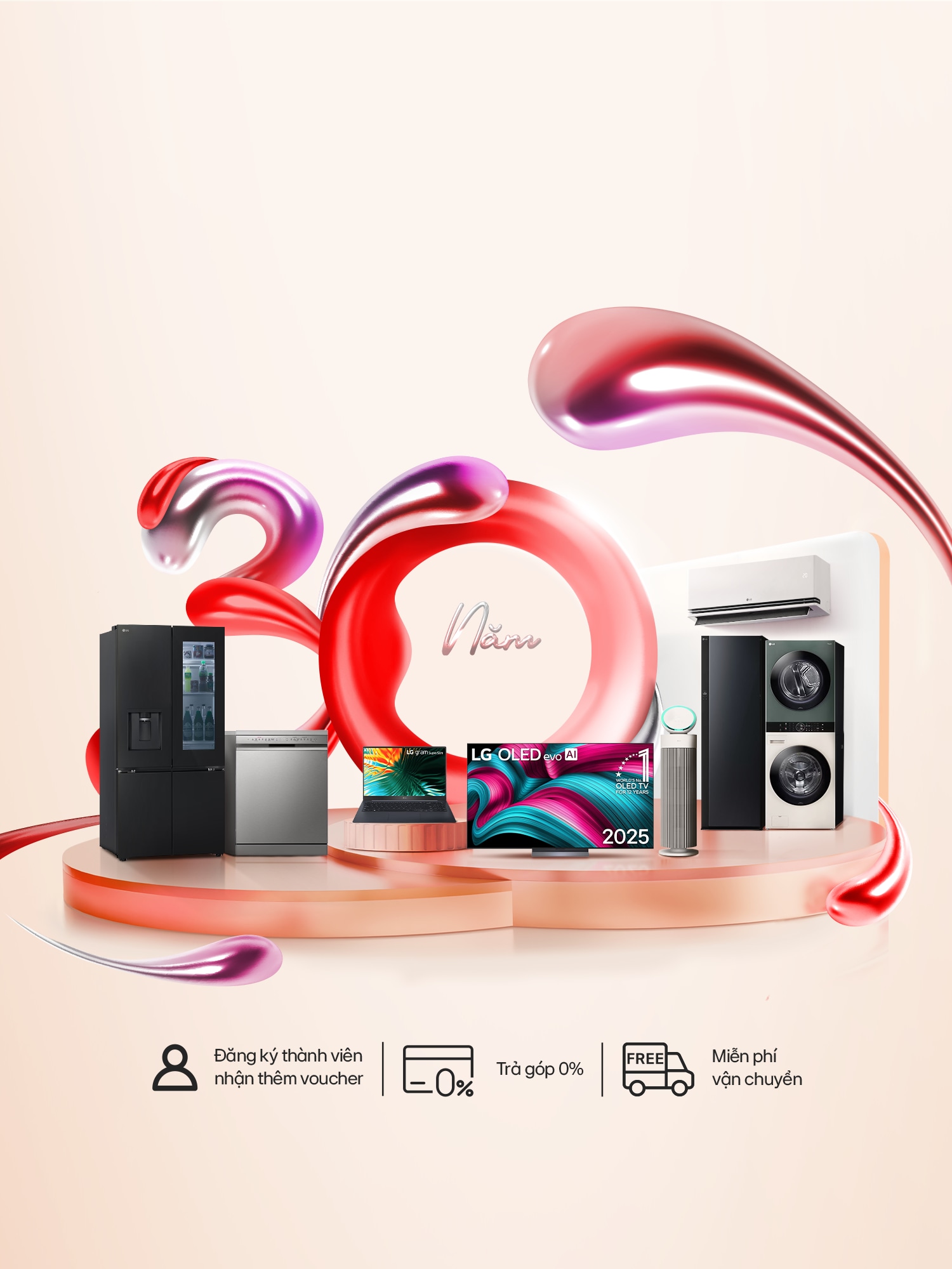 Banner ưu đãi giữa tháng của LG