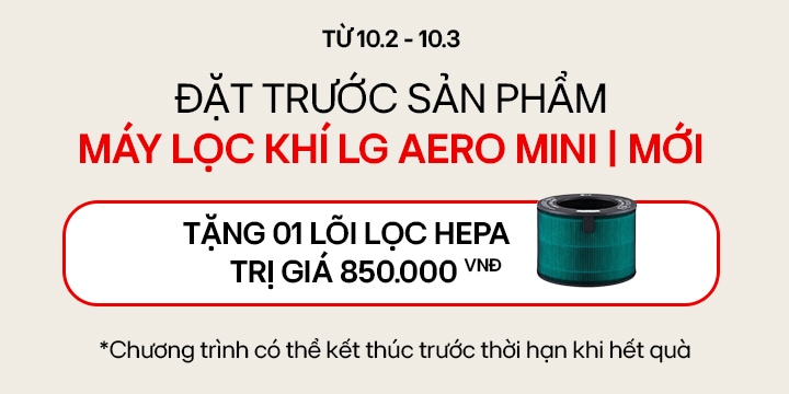 Quà tặng khi mua máy lọc khí LG