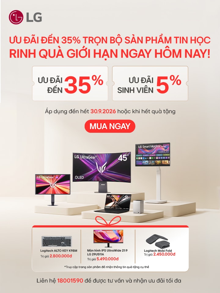 Banner ưu đãi màn hình LG