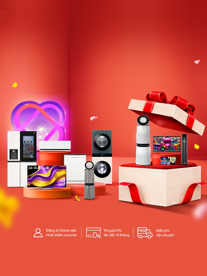 Banner mua 4 tặng 4 tết 2026 LG