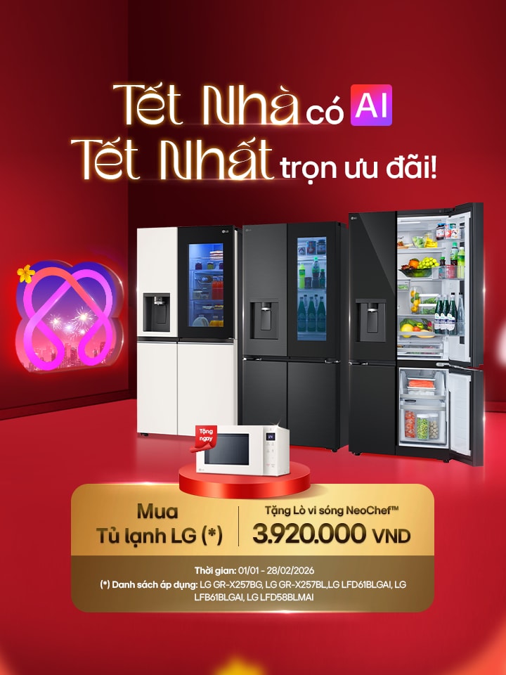 Ưu đãi tết - tủ lạnh LG