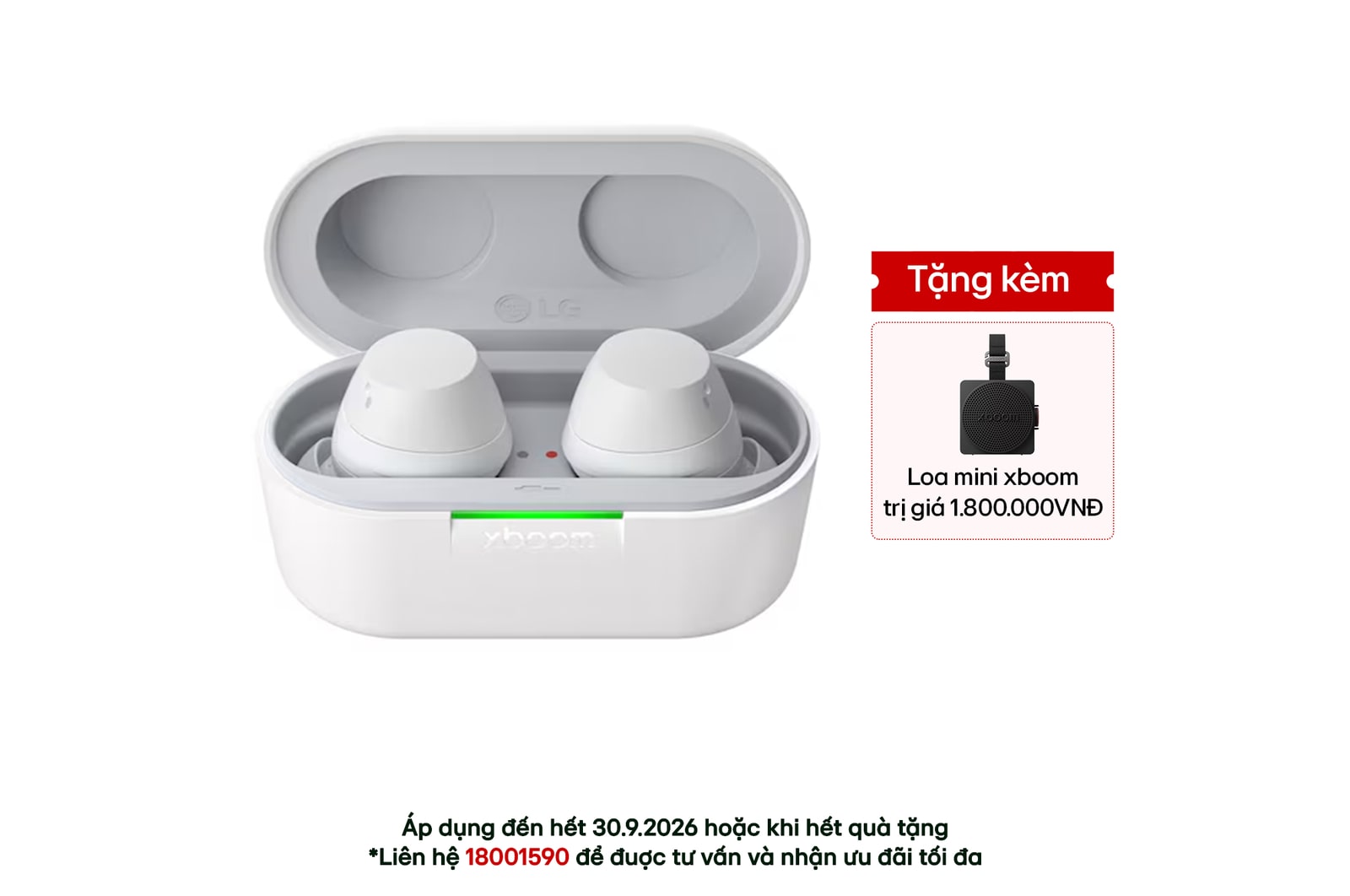 Hình ảnh mặt trước của LG xboom Buds Plus của will.i.am | Tai nghe Bluetooth với trình điều khiển Graphene & EQ thích ứng, ANC BUDSPLUS