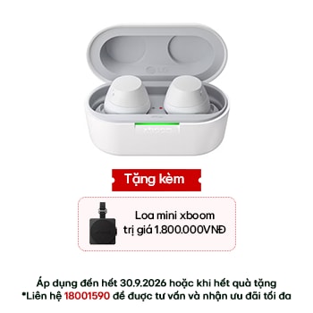 Hình ảnh mặt trước của LG xboom Buds Plus của will.i.am | Tai nghe Bluetooth với trình điều khiển Graphene & EQ thích ứng, ANC BUDSPLUS