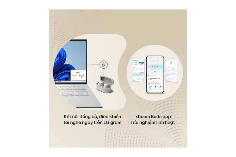 LG xboom Buds Plus của will.i.am | Tai nghe Bluetooth với trình điều khiển Graphene & EQ thích ứng, ANC, BUDSPLUS