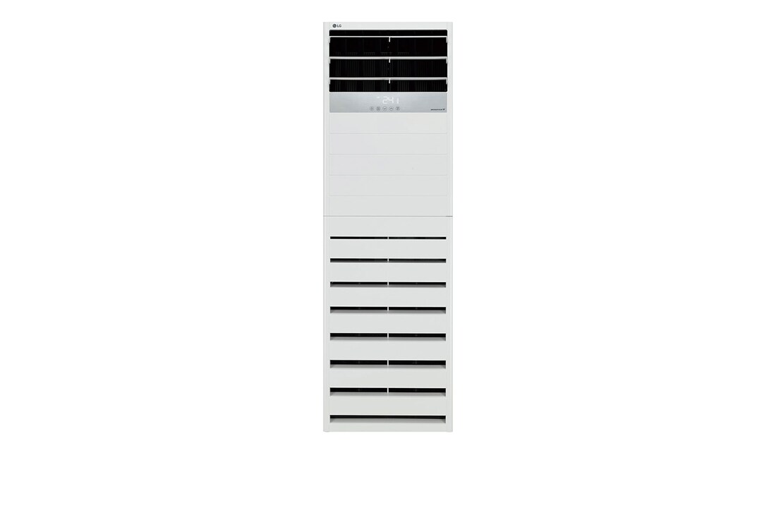 Điều hòa đứng LG Floor Standing ARNU48GPTA4 có hình chữ nhật cao, có cửa thoát khí cùng bộ lọc ở trên và dưới.