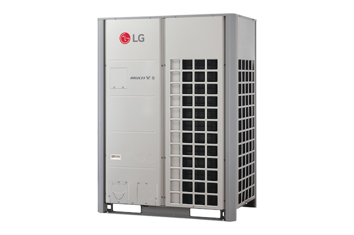 Thiết bị ngoài trời LG MULTI V 5 ARUN260LLS5 26HP, với ống dẫn hình vuông ở phía trước và bên phải thiết bị.