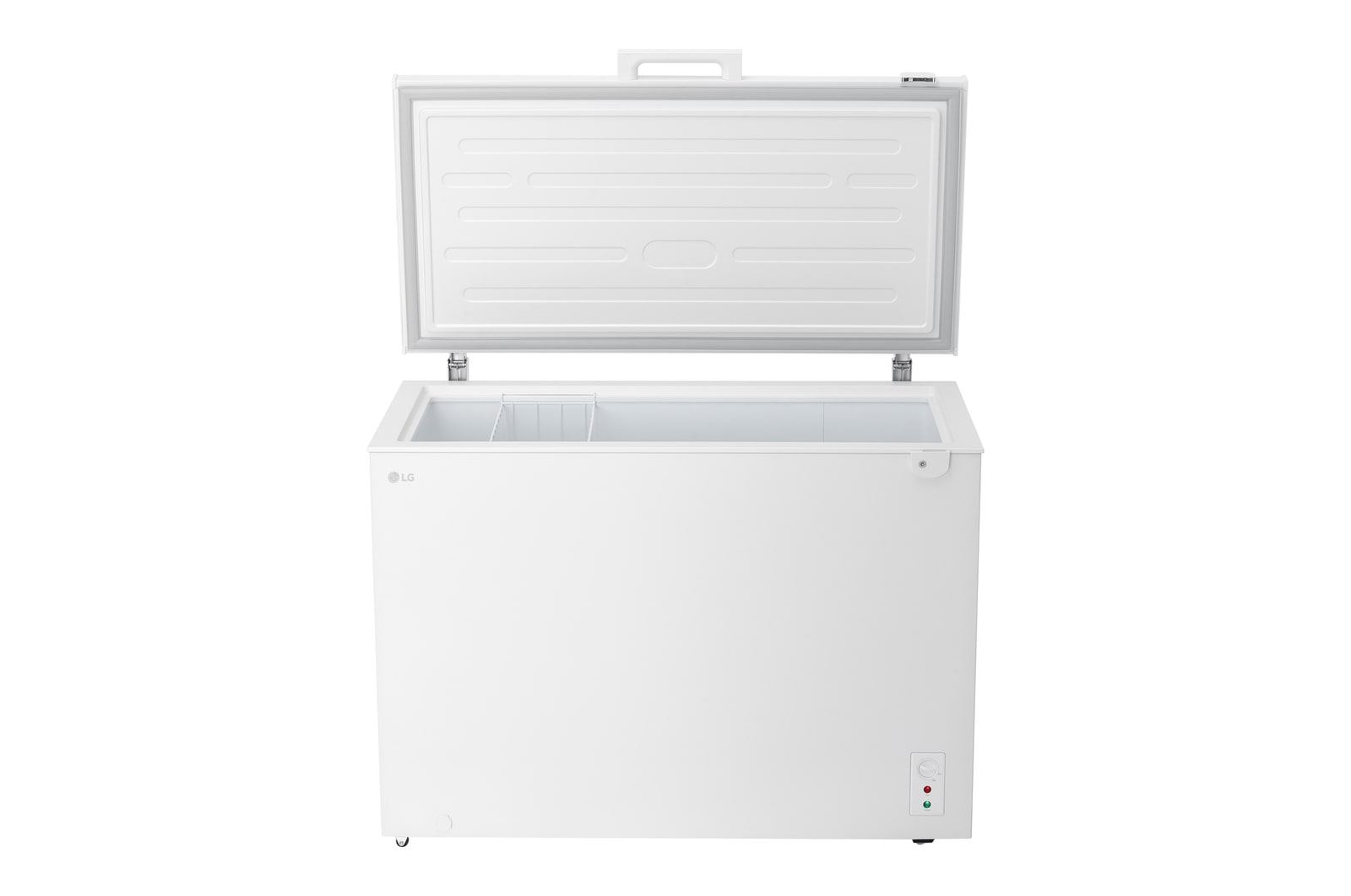 LG chest freezer open front view