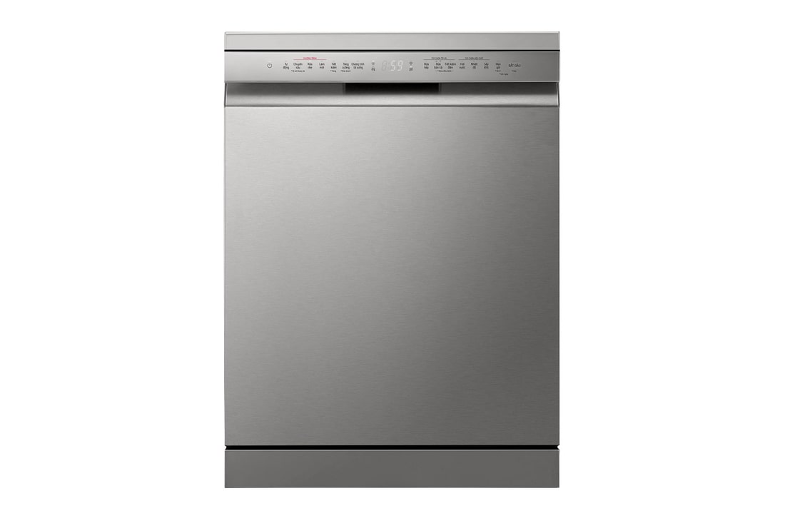  Hình ảnh mặt trước của Máy rửa bát độc lập QuadWash™ màu đen mờ 60 cm có TrueSteam™ và Easy Rack™ Plus. (LDT14SVA4.APYPEVN)