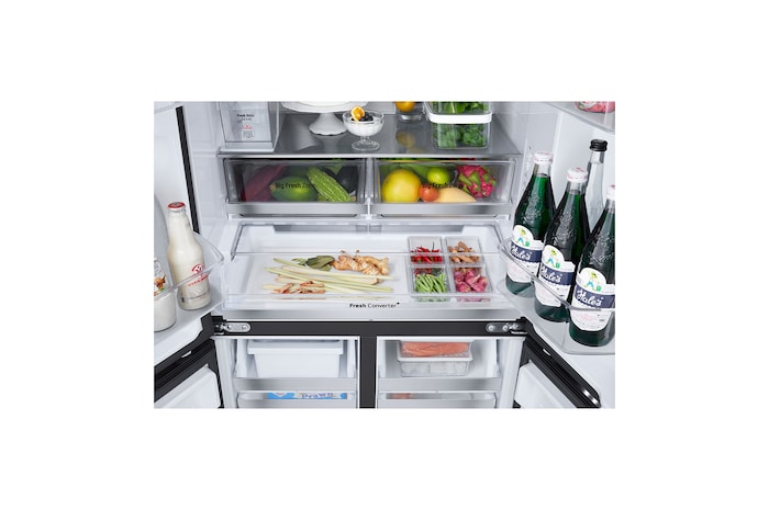 compartment view with food