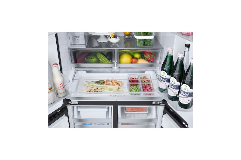 compartment view with food