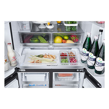 compartment view with food