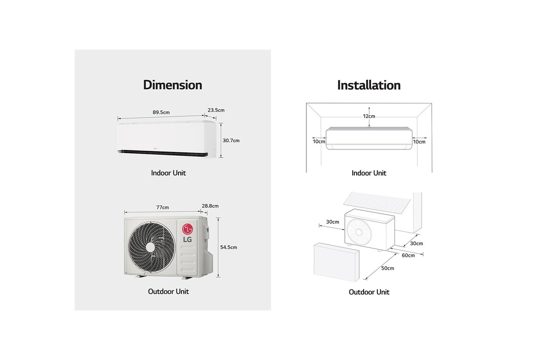 LG Điều hòa LG DUALCOOL™Inverter AI Air 2 chiều 1HP IDH09M1, IDH09M1