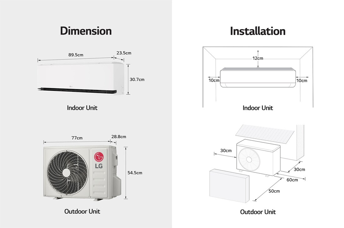 LG Điều hòa LG DUALCOOL™Inverter AI Air 2 chiều 2HP IDH18M1, IDH18M1